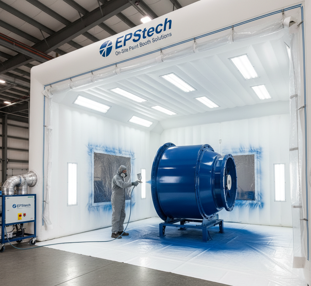 On-Site Paint Booth for Large-Scale Components